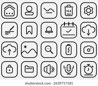 Web icon set. Website set icon vector. for computer and mobile. Set of web design icons for web and phone apps.