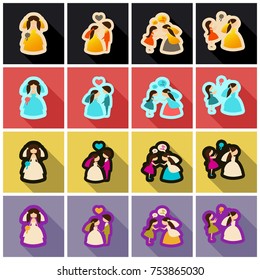 Web icon set - Wedding, marriage, bridal