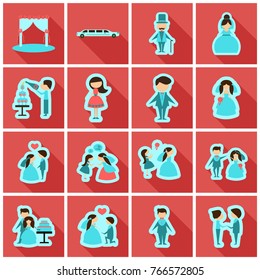 Web icon set - Wedding, marriage, bridal