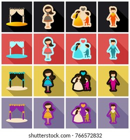 Web icon set - Wedding, marriage, bridal