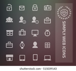 Web icon set,clean vector