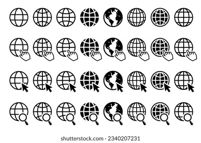 Web icon set.Internet icon set.Web click icons .Web icons search. Global icons,