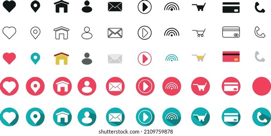 Web icon sets, Multi colour icons flat icons