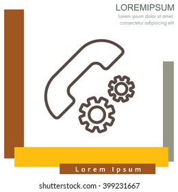 Web icon. Setting up call, phone configuration