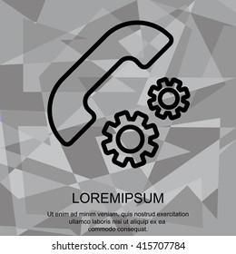 Web icon. Setting up call, phone configuration