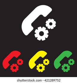 Web icon. Setting up call, phone configuration