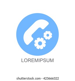Web icon. Setting up call, phone configuration