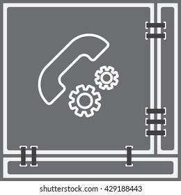 Web icon. Setting up call, phone configuration