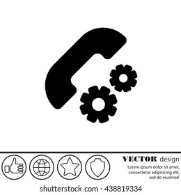Web icon. Setting up call, phone configuration