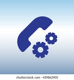 Web icon. Setting up call, phone configuration