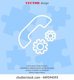 Web icon. Setting up call, phone configuration