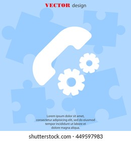 Web icon. Setting up call, phone configuration