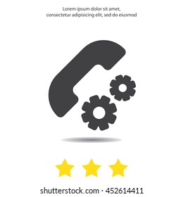 Web icon. Setting up call, phone configuration