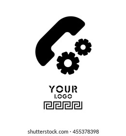 Web icon. Setting up call, phone configuration