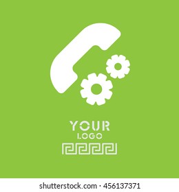 Web icon. Setting up call, phone configuration