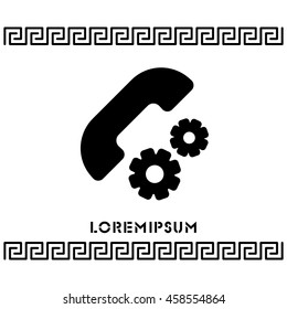 Web icon. Setting up call, phone configuration