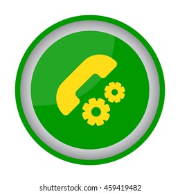 Web icon. Setting up call, phone configuration
