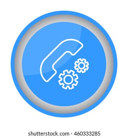 Web icon. Setting up call, phone configuration