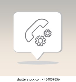 Web icon. Setting up call, phone configuration