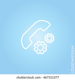 Web icon. Setting up call, phone configuration