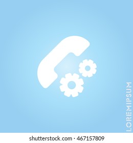 Web icon. Setting up call, phone configuration