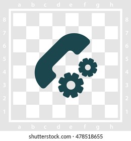 Web icon. Setting up call, phone configuration