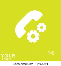 Web icon. Setting up call, phone configuration