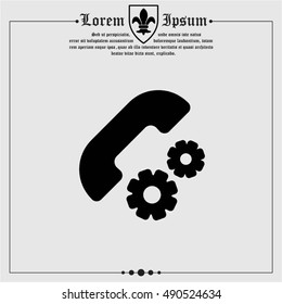 Web icon. Setting up call, phone configuration