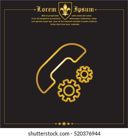 Web icon. Setting up call, phone configuration