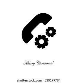 Web icon. Setting up call, phone configuration