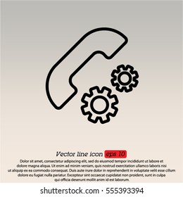 Web icon. Setting up call, phone configuration