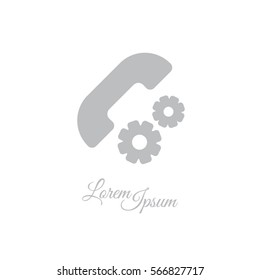 Web icon. Setting up call, phone configuration
