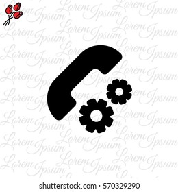 Web icon. Setting up call, phone configuration