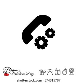 Web icon. Setting up call, phone configuration