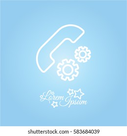 Web icon. Setting up call, phone configuration