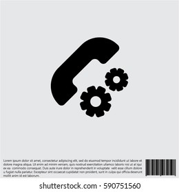 Web icon. Setting up call, phone configuration