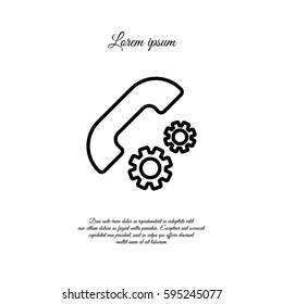 Web icon. Setting up call, phone configuration