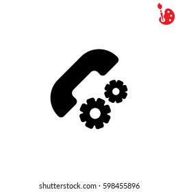 Web icon. Setting up call, phone configuration