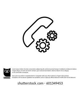 Web icon. Setting up call, phone configuration
