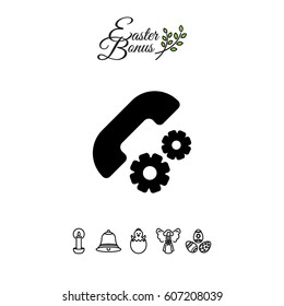 Web icon. Setting up call, phone configuration