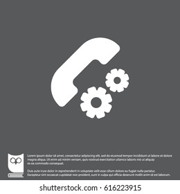 Web icon. Setting up call, phone configuration