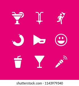 web icon setwith horn, sausage and drinks vector icons for web and graphic design