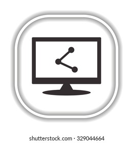 web icon share.  Modern design flat style icon