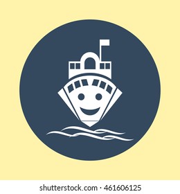Web Icon of Ship Or Cruise.