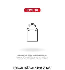 web icon shoping bag sign isolated on white background. Simple vector illustration.
