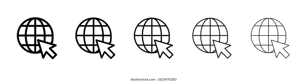 Web icon Simple thin line flat symbol