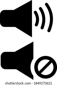 Icono web, Sonido, bueno para el diseño de ilustrador de vectores de iconos, blanco y negro
