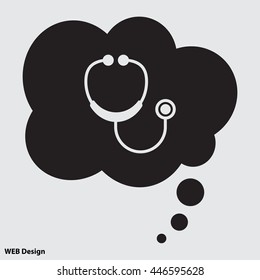Web icon. Stethoscope