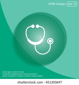 Web icon. Stethoscope