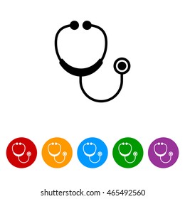Web icon. Stethoscope